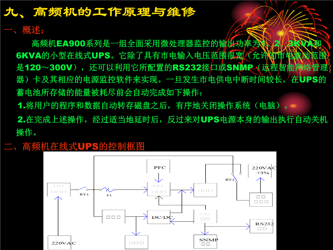 [计算机软件及应用]EA900UPS培训及维修手册